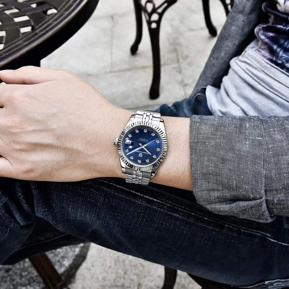 Stainless Steel AR Synthetic Sapphire 100m Waterproof composer Sweden synthetic inflow unreachable Elegant Dress Sports Watches Date Pagani Design Luxury Men's Automatic Mechanical Watch Japan NH35 Movement 