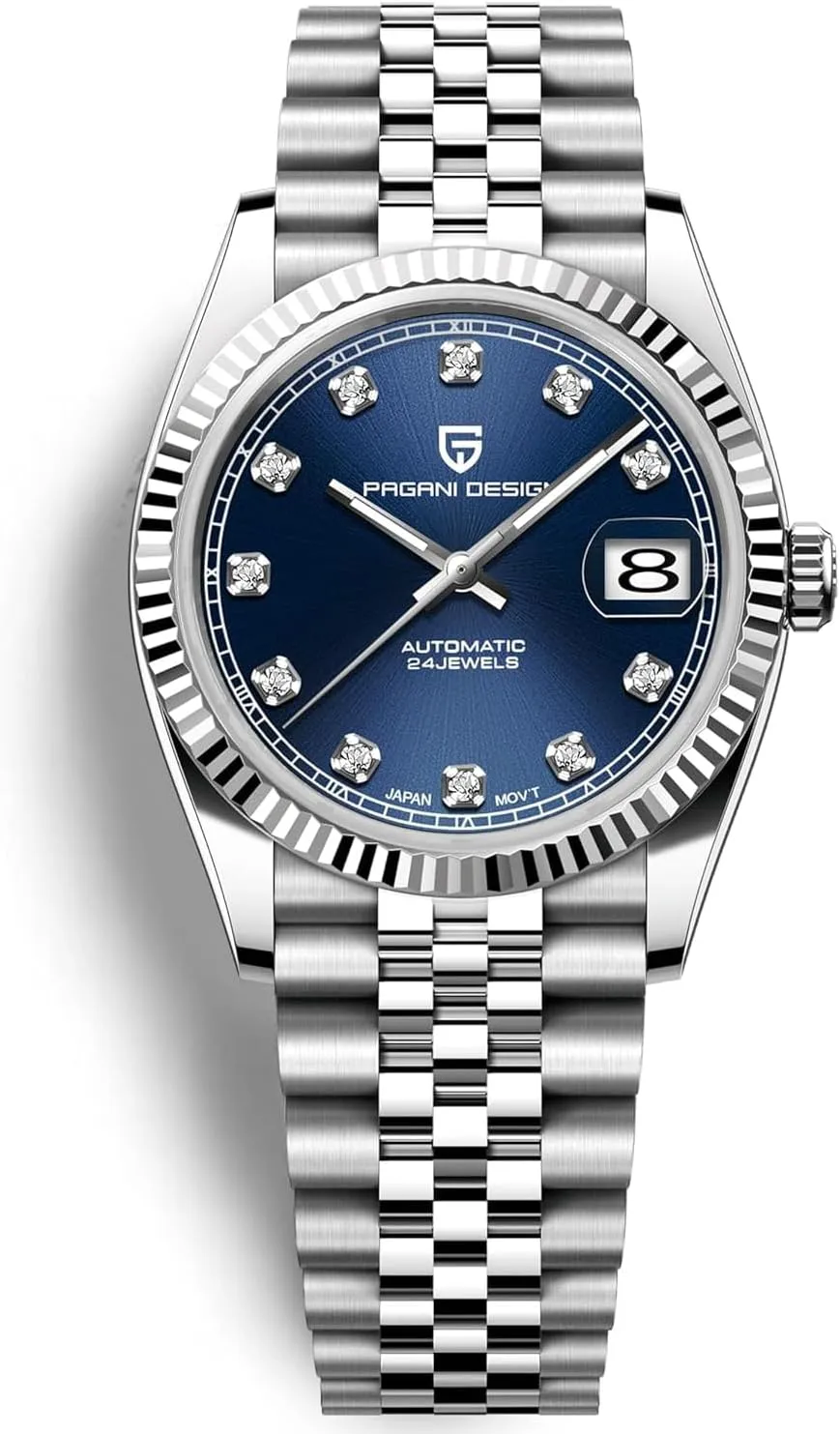 Stainless Steel AR Synthetic Sapphire 100m Waterproof composer Sweden synthetic inflow unreachable Elegant Dress Sports Watches Date Pagani Design Luxury Men's Automatic Mechanical Watch Japan NH35 Movement 