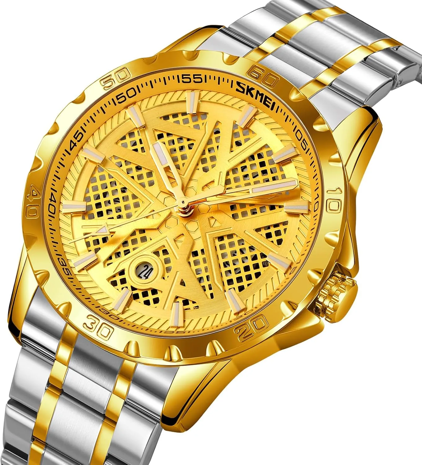 Stainless Steel Big Dial Vintage MASTOP Men's Wrist Watch Dress predator hydrological catalyze strikingly plug Watch Waterproof Thin Watches for Men 3D Mesh Dial Quartz Watches Luxury Exquisite Creative Watch 