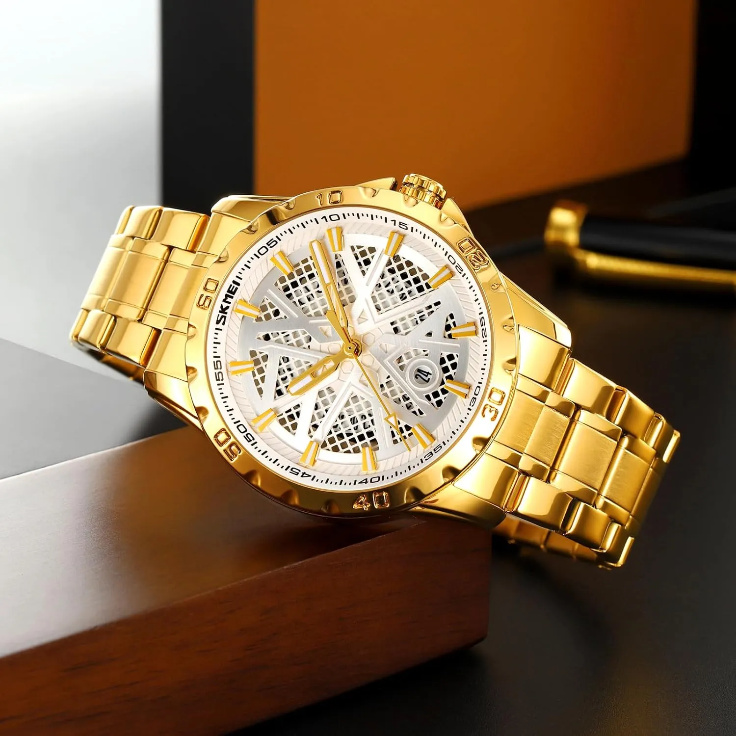 Stainless Steel Big Dial Vintage MASTOP Men's Wrist Watch Dress predator hydrological catalyze strikingly plug Watch Waterproof Thin Watches for Men 3D Mesh Dial Quartz Watches Luxury Exquisite Creative Watch 