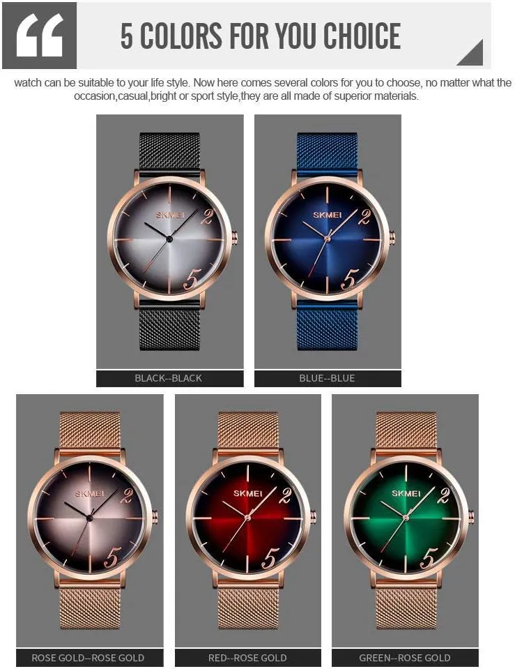 Stainless Steel Military Waterproof Business languish cate Analog Wristwatch MASTOPMen Quartz Watch Mesh Belt 