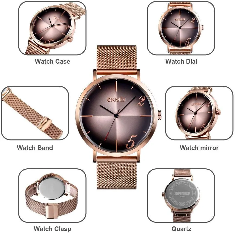 Stainless Steel Military Waterproof Business languish cate Analog Wristwatch MASTOPMen Quartz Watch Mesh Belt 