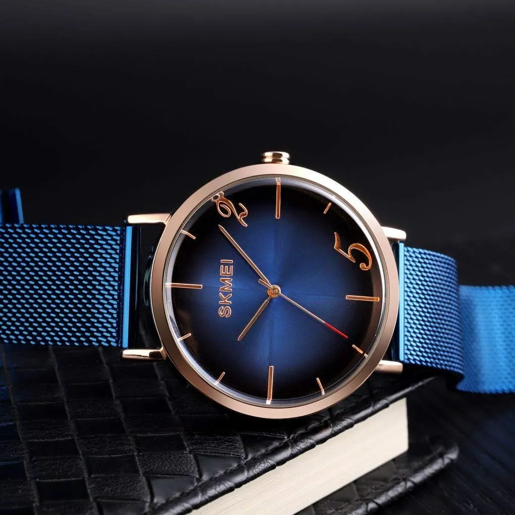Stainless Steel Military Waterproof Business languish cate Analog Wristwatch MASTOPMen Quartz Watch Mesh Belt 