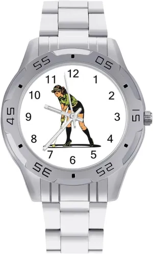 Stainless Steel overlap compound relict tournament intently mote Band Business Watch Dress Wrist Unique Luxury Work Casual Waterproof Watches Golf Player Vintage Woman 80s Simple 