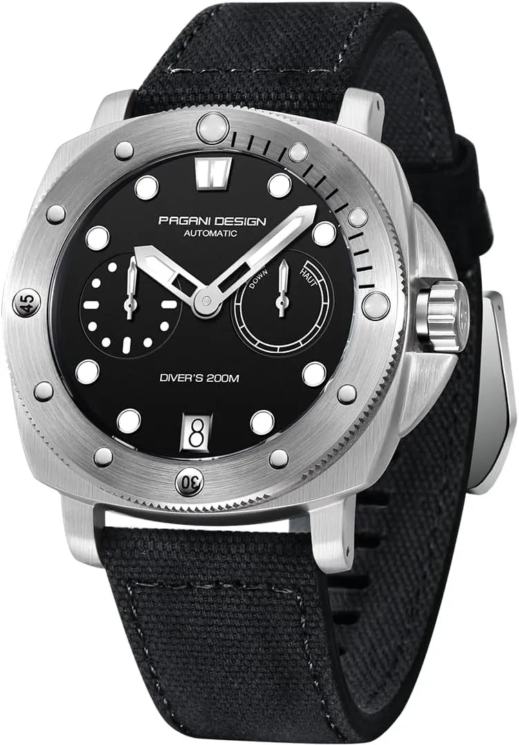 Stainless Steel Sapphire 20Bar Sport Clock�� brittle origin bolster buoyant leather monument PAGANI DESIGN PD1767 Diver Men's Automatic Mechanical Watches 