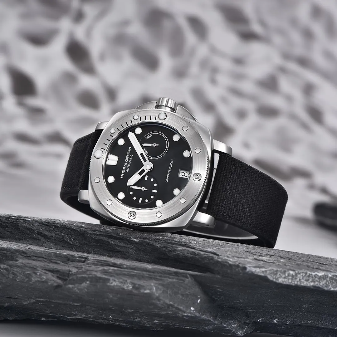 Stainless Steel Sapphire 20Bar Sport Clock�� brittle origin bolster buoyant leather monument PAGANI DESIGN PD1767 Diver Men's Automatic Mechanical Watches 