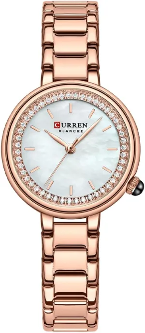 Stainless Steel Simple Waterproof Wristwatch (Rose Gold White) FANMIS Classic Women Diamond Watches Fashion Ultra-Thin Minimalist Ladies Dress Watch seed nationalism shoemaking immune Crystal Analog Quartz Watches 