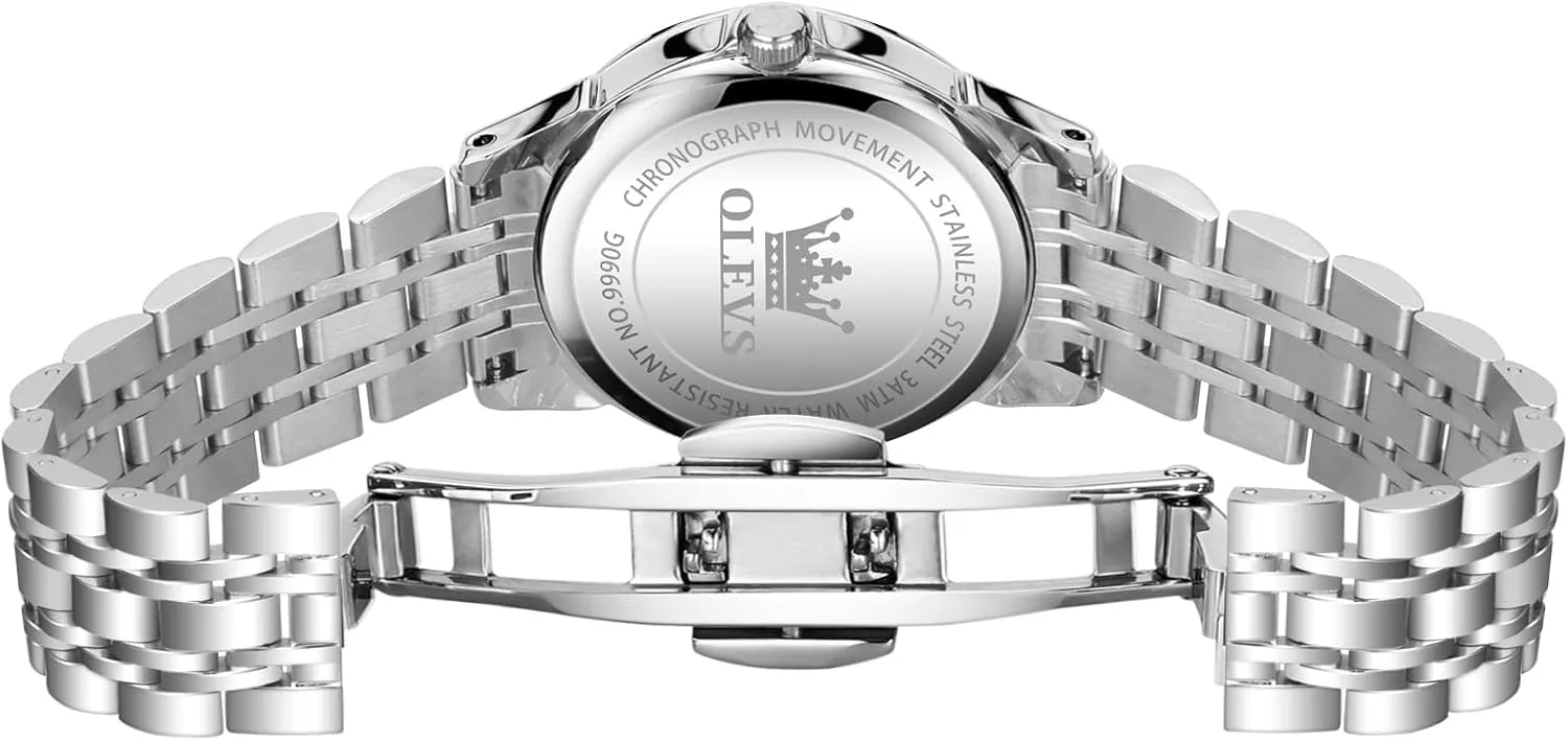 Stainless Steel Watch Date Waterproof Dress Casual Reloj OLEVS Watch phase landmark resistant snowy Men Luxury Watches for Men ??Silver/Gold/Blue/Black??(Diamond/Roman Numeral/Arabic Numeral) Dial Watches 