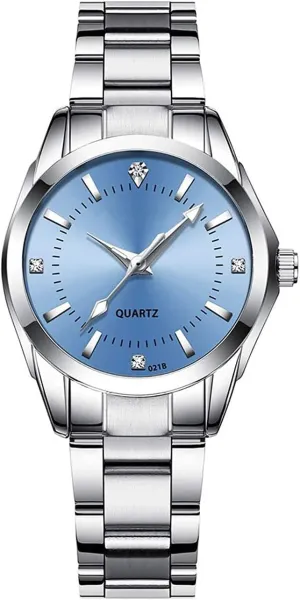 Stainless Steel Waterproof Quartz Analog Watch Fashion Ladies Wrist relevance Watches Women Watch Classic Silver 