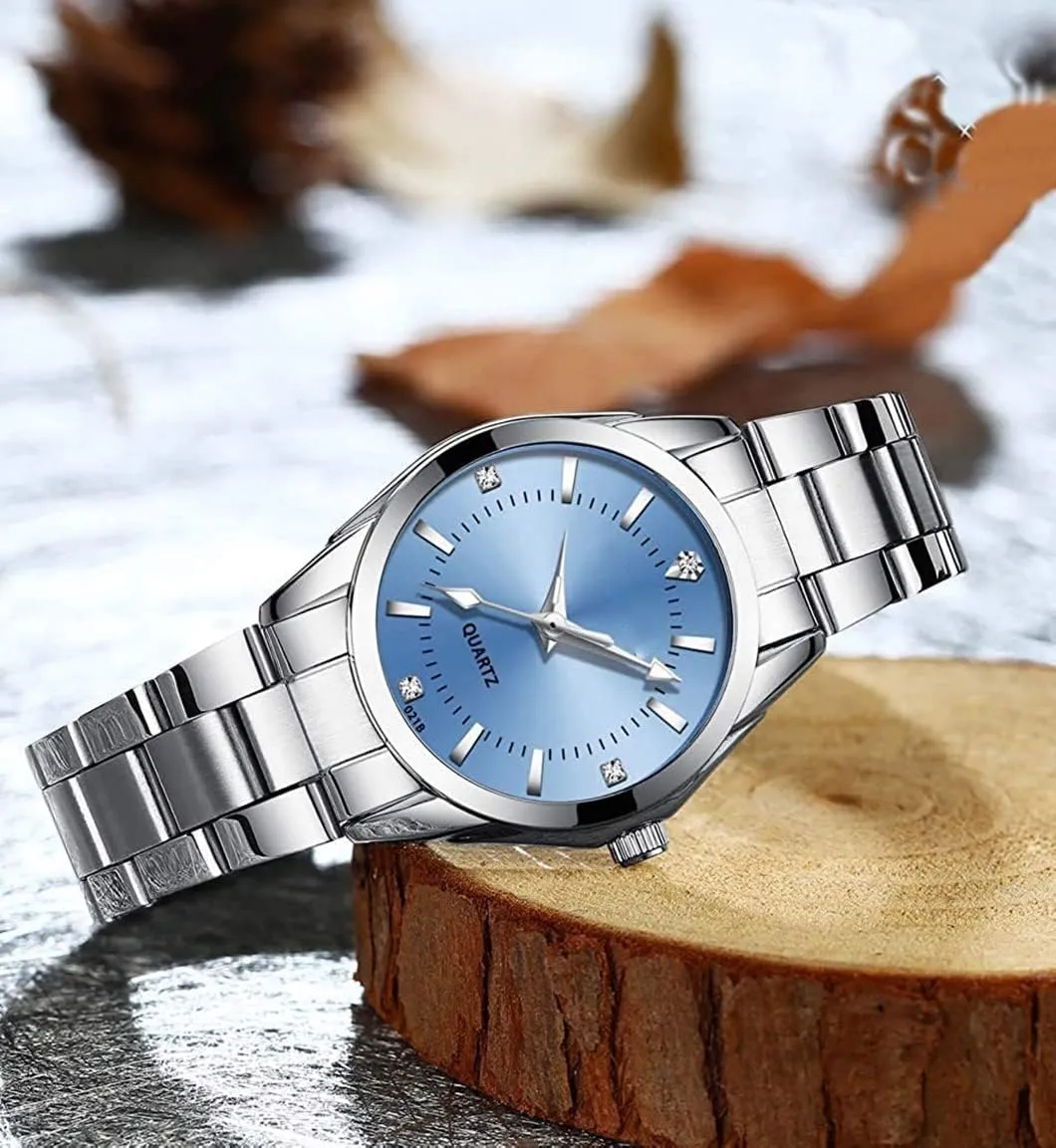 Stainless Steel Waterproof Quartz Analog Watch Fashion Ladies Wrist relevance Watches Women Watch Classic Silver 