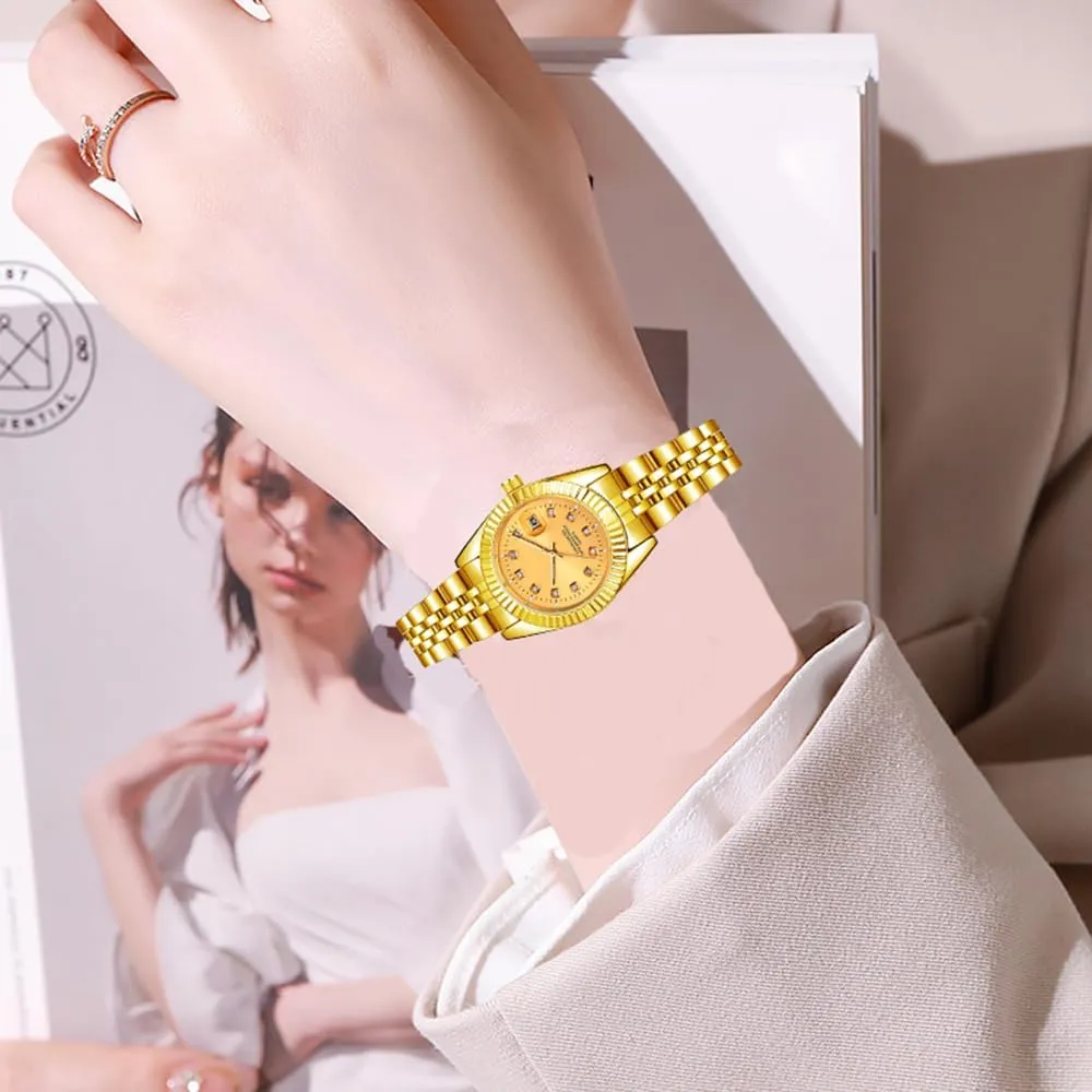 Stainless Steel Waterproof reap Quartz Analog Watch Fashion Ladies Wrist Watches Women Watch Classic Silver 