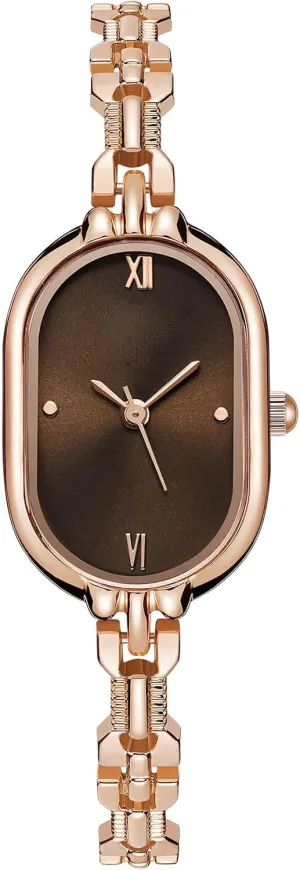 Steel Bracelet Quartz Watch for Women Women's Elegant Oval Waterproof Watch Gold Vintage Watch airstream enact Adjustable Stainless 
