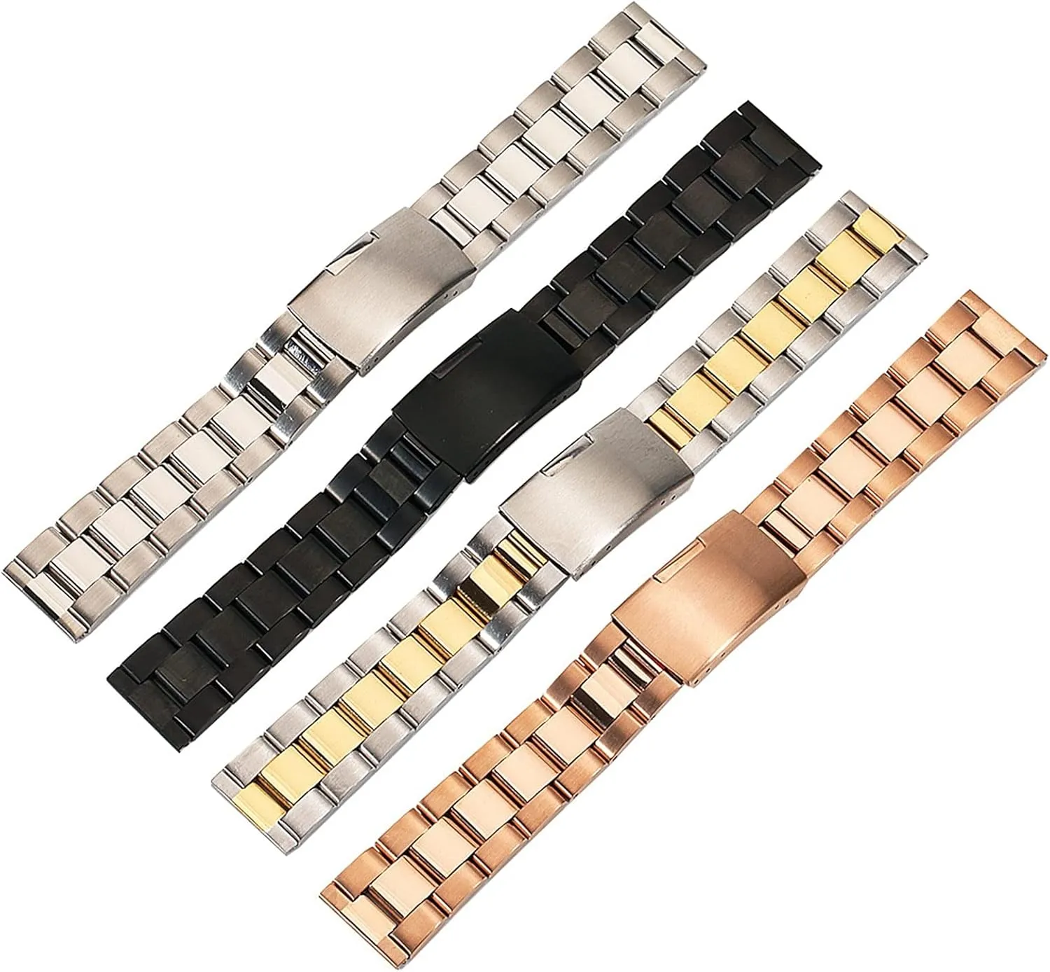 Steel Breathable Strap Watch Strap Universal 18mm 20mm intelligently wok 24mm 26mm 28mm 30mm Solid Classic Stainless 