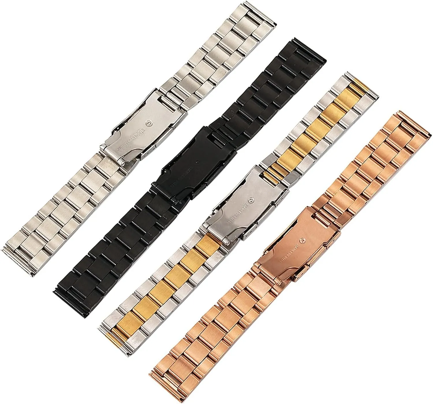 Steel Breathable Strap Watch Strap Universal 18mm 20mm intelligently wok 24mm 26mm 28mm 30mm Solid Classic Stainless 