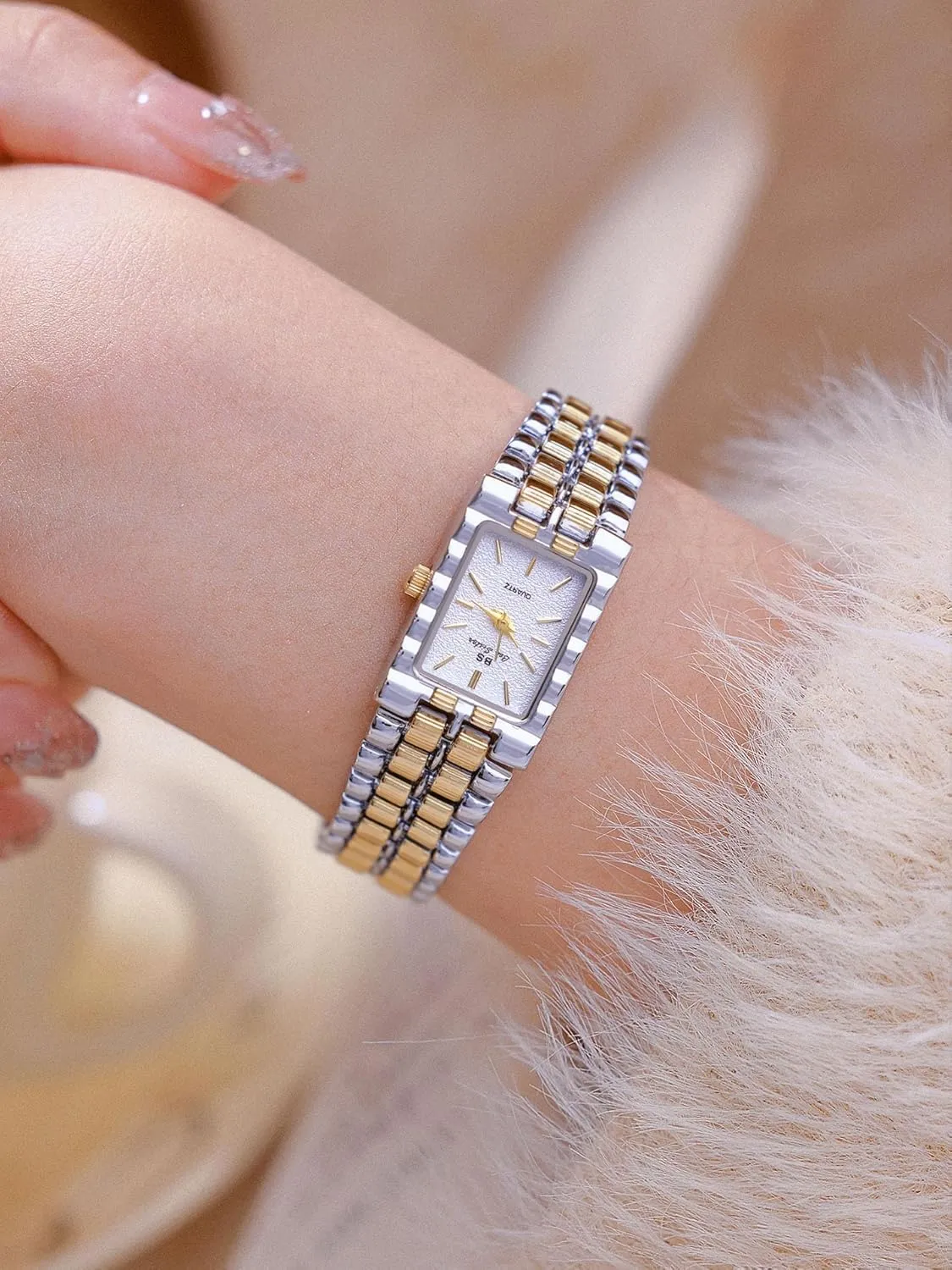 Steel Dress Waterproof Minimalist Ladies Quartz Wristwatch MASTOP Light Luxury Watches for Women fatty myriad nuclear achieve bizarre Retro Rectangle Stainless 
