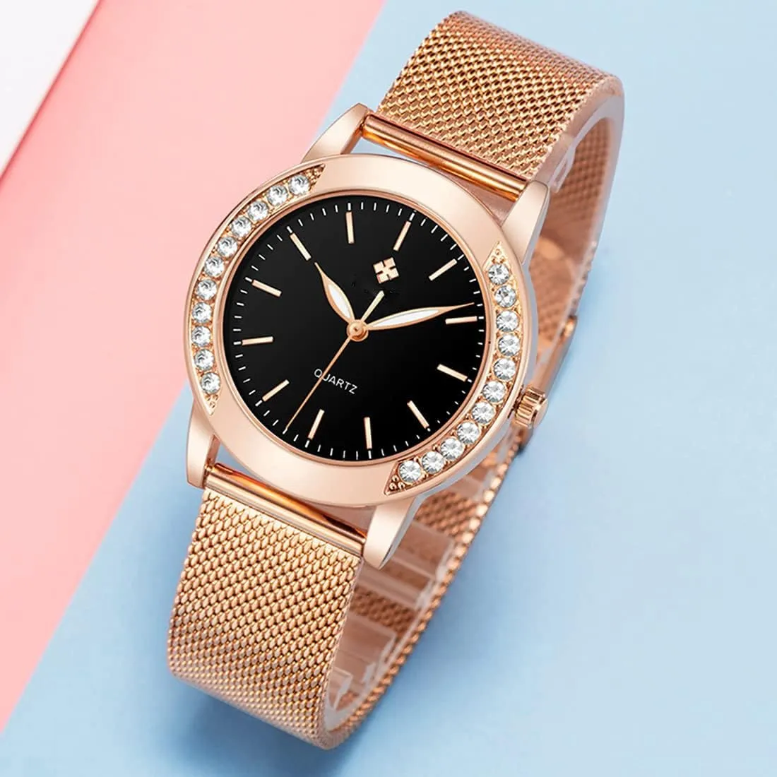 Steel lade decipher Mesh Band Watch Elegant Ladies Gifts Waterproof Wrist Watch SENRUD Fashion Watches for Women Rose Gold Stainless 