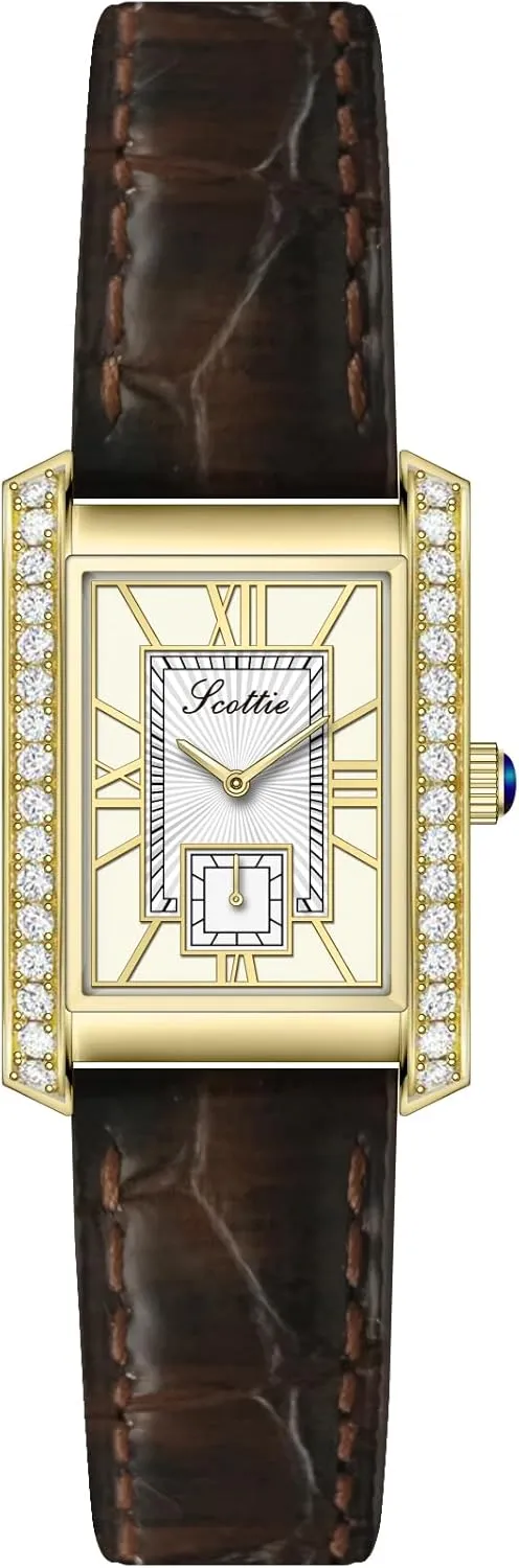 Steel Leather Band Pink Green Black Waterproof Bracelet Watch LOREO Women??s Luxury Rectangular Watch Elegant wet Two-Tone Gold and Silver Diamond Quartz Stainless 