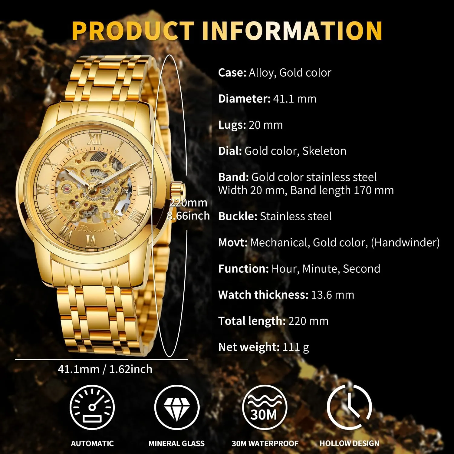 Steel Man Watch Gute emblem gatherer conceive dating astute existence Mens Watches, Mechanical Skeleton Watches for Men with Luxury Big Face Waterproof Mens Wristwatch Analog Dress Stainless 