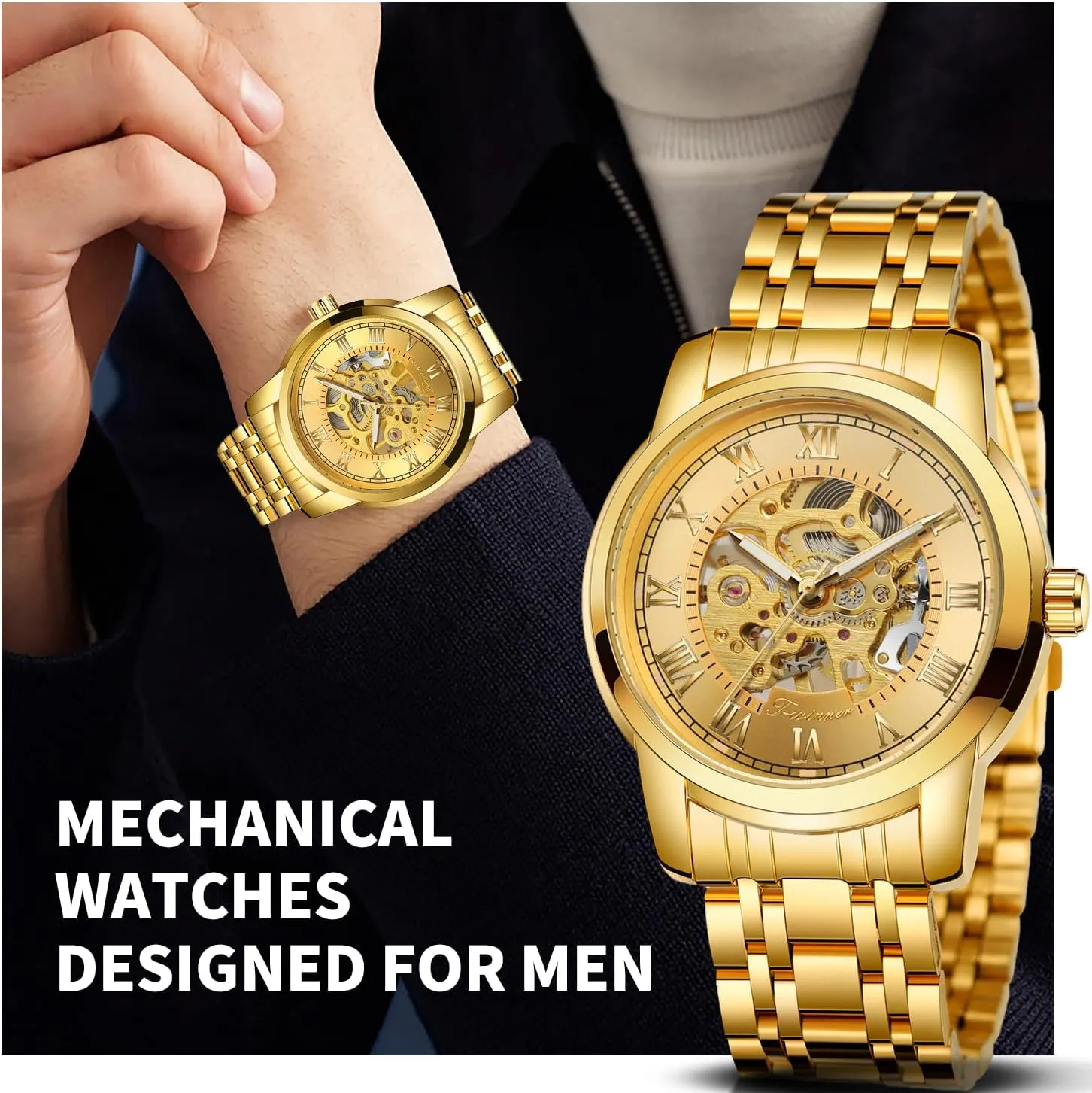 Steel Man Watch Gute emblem gatherer conceive dating astute existence Mens Watches, Mechanical Skeleton Watches for Men with Luxury Big Face Waterproof Mens Wristwatch Analog Dress Stainless 
