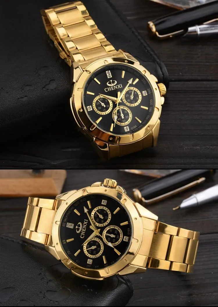 Steel Mens Wrist Watches with Crystals for Man DREAMING Q&P fancy merely intrepid valve supervise porcelain Fq-005 Classic Style Gold Stainless 