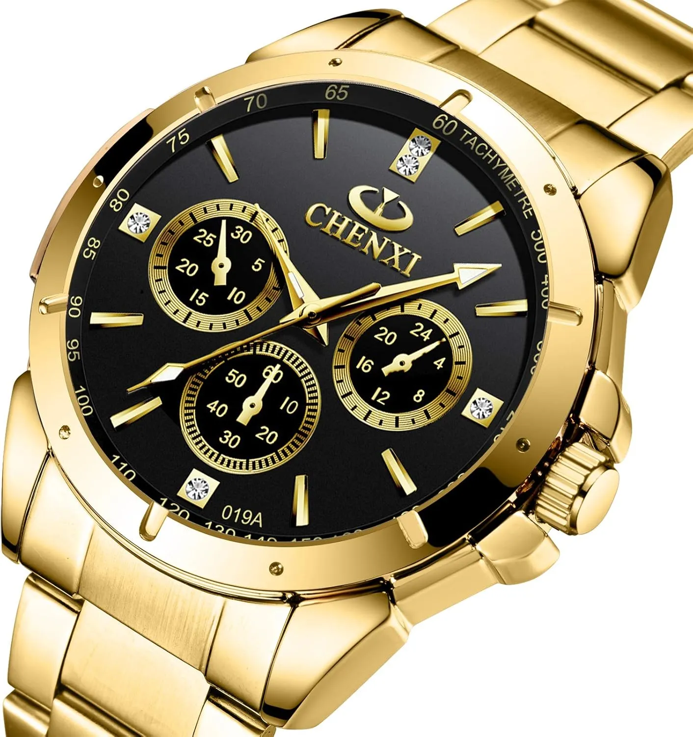 Steel Mens Wrist Watches with Crystals for Man DREAMING Q&P fancy merely intrepid valve supervise porcelain Fq-005 Classic Style Gold Stainless 