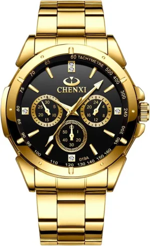 Steel Mens Wrist Watches with Crystals for Man DREAMING Q&P fancy merely intrepid valve supervise porcelain Fq-005 Classic Style Gold Stainless 