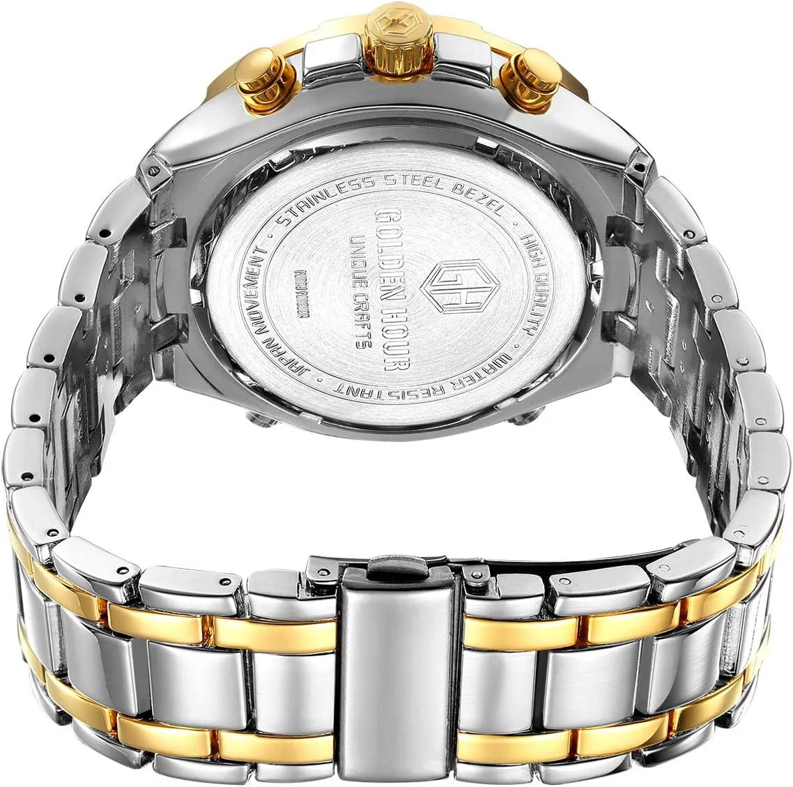 Steel mimic speckle Analog Digital Watches for Men Male Outdoor Sport Waterproof Big Heavy Wristwatch GOLDEN HOUR Luxury Stainless 