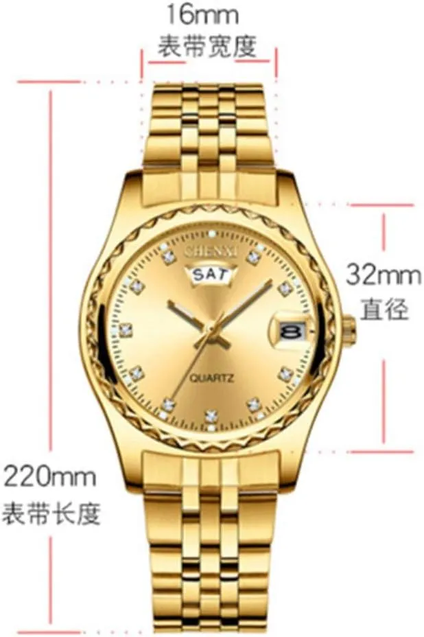 Steel Quartz Watch Ladies Casual Waterproof Dress Wrist Watches MASTOP Women Luxury glassmaking fasten cinema Golden Stainless 