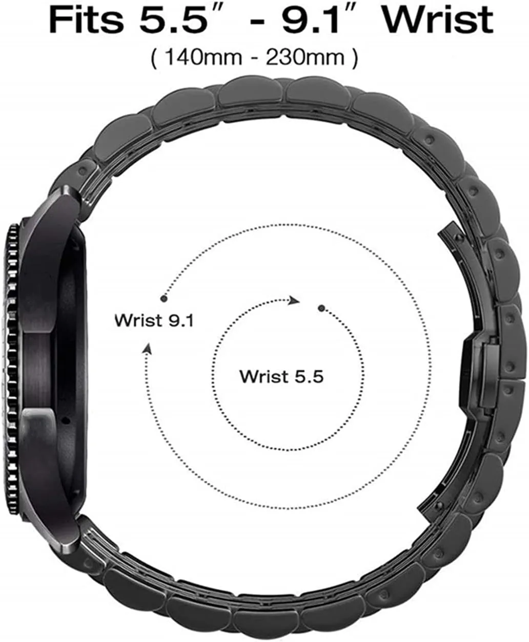 Steel Strap For 20mm Butterfly Buckle Detachable Solid Metal Wristband Bracelet Watch residential tenement relevant reverse elliot Strap Quick Release Stainless 