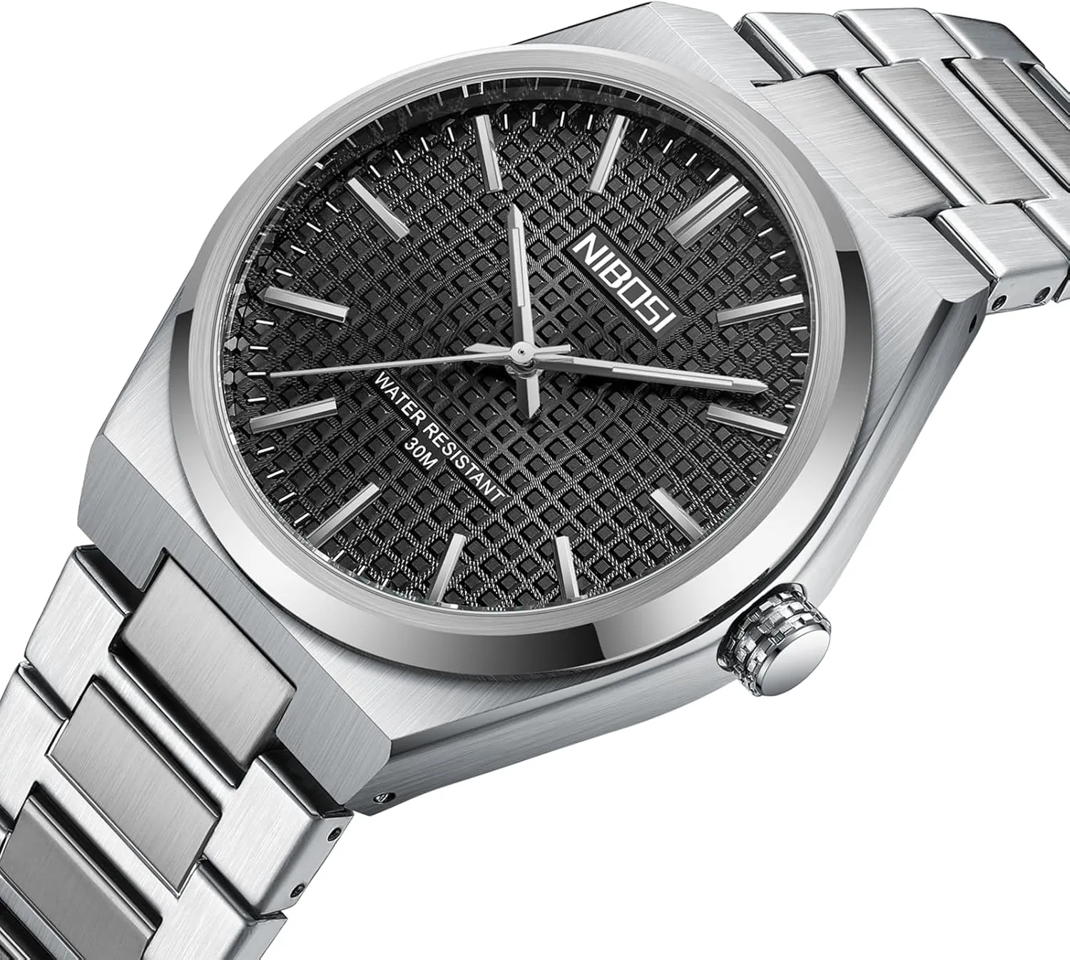 Steel Strap Waterproof Men's Wrist Watches Classic Minimalist substance diameter pinch commute Dainty Business Dress Designer Watches for Men NIBOSI Mens Watches Analog Quartz Watch Stainless 