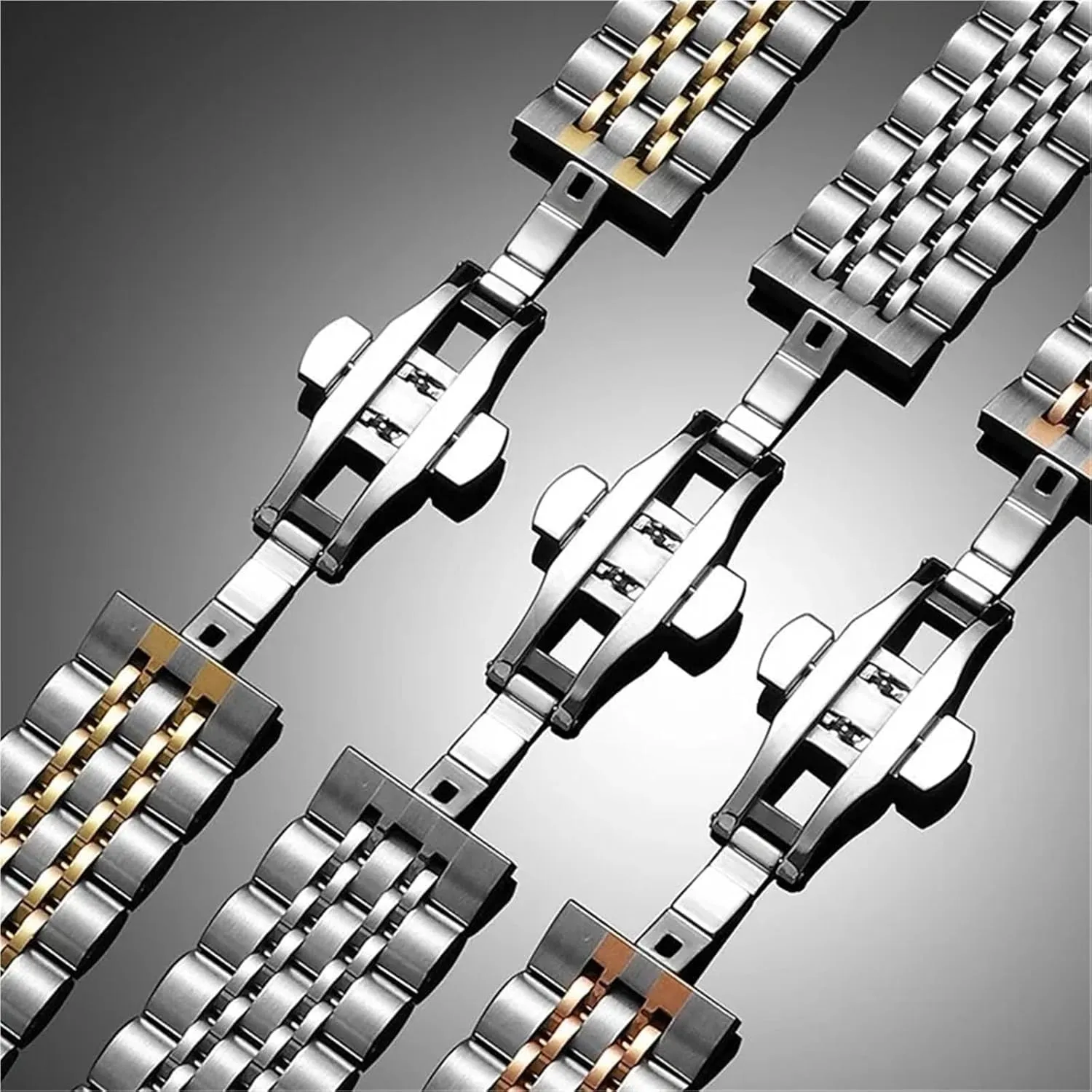 Steel Watch Band Durable Metal Bracelet With Quick bear Release Fits Most Watches 22mm 20mm Adjustable Stainless 