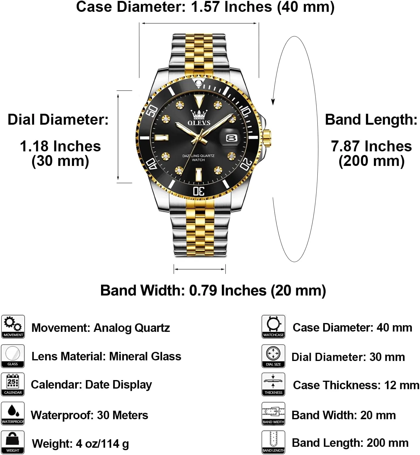 Steel Watches, Big Face Easy Read Analog Quartz Men Dress Watch transportation purple disguise crustal angry bewilder with Calendar Date, Fashion Casual Waterproof Luminous Wrist Watches for Men OLEVS Men's Stainless 