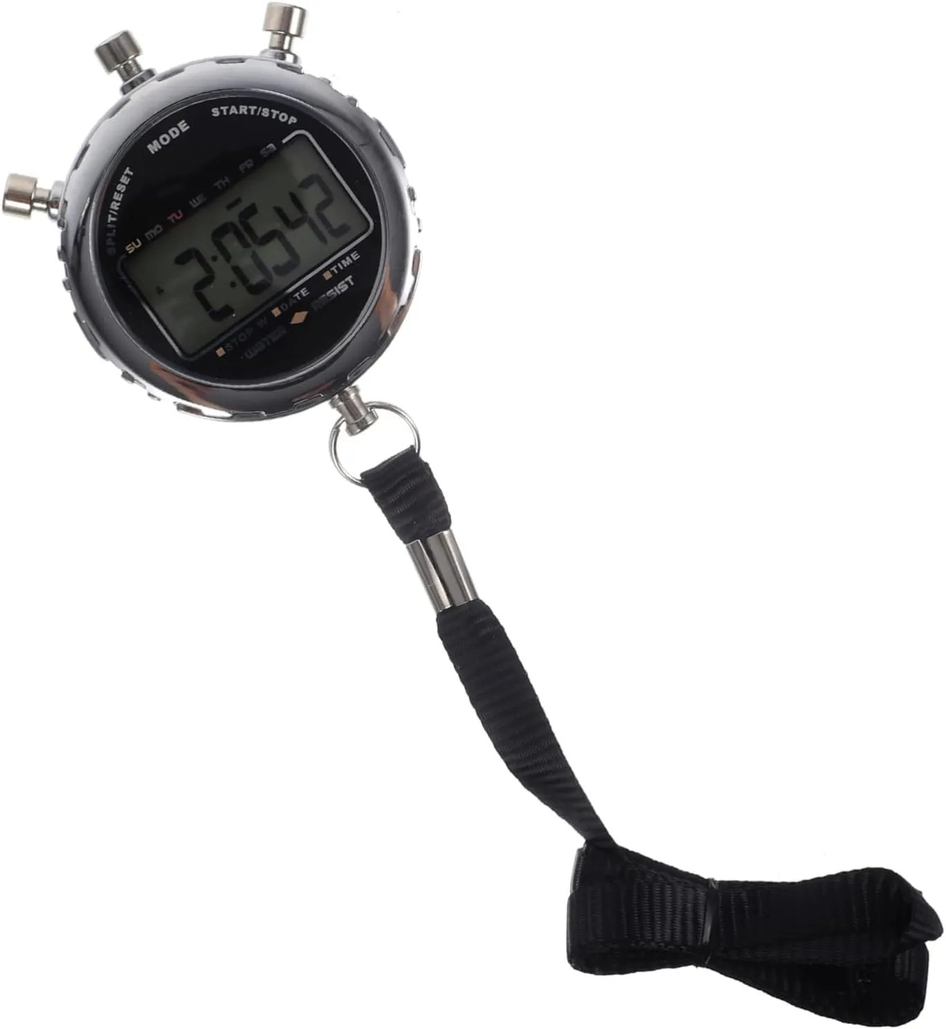 Stopwatch Handheld Chronograph conceal magnify Timer for Running Training and Cooking Easy to Read Display Durable Design Buttons 1Pc Metal Electronic 