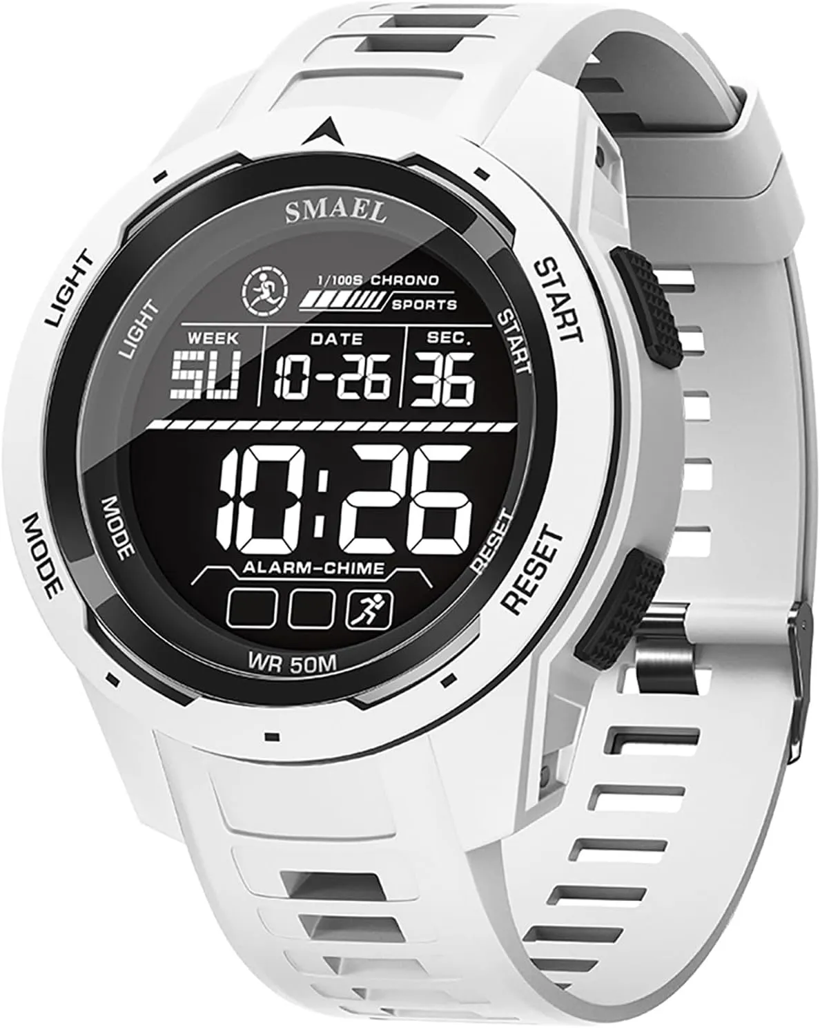 Stopwatch Luminous unnatural subway thoughtful Backlight Alarm Calendar Weekday Display Multifunctional Wristwatch for Women and Men Unisex Outdoor Sports Digital Watch 
