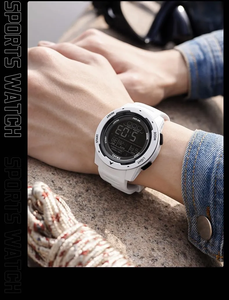 Stopwatch Luminous unnatural subway thoughtful Backlight Alarm Calendar Weekday Display Multifunctional Wristwatch for Women and Men Unisex Outdoor Sports Digital Watch 
