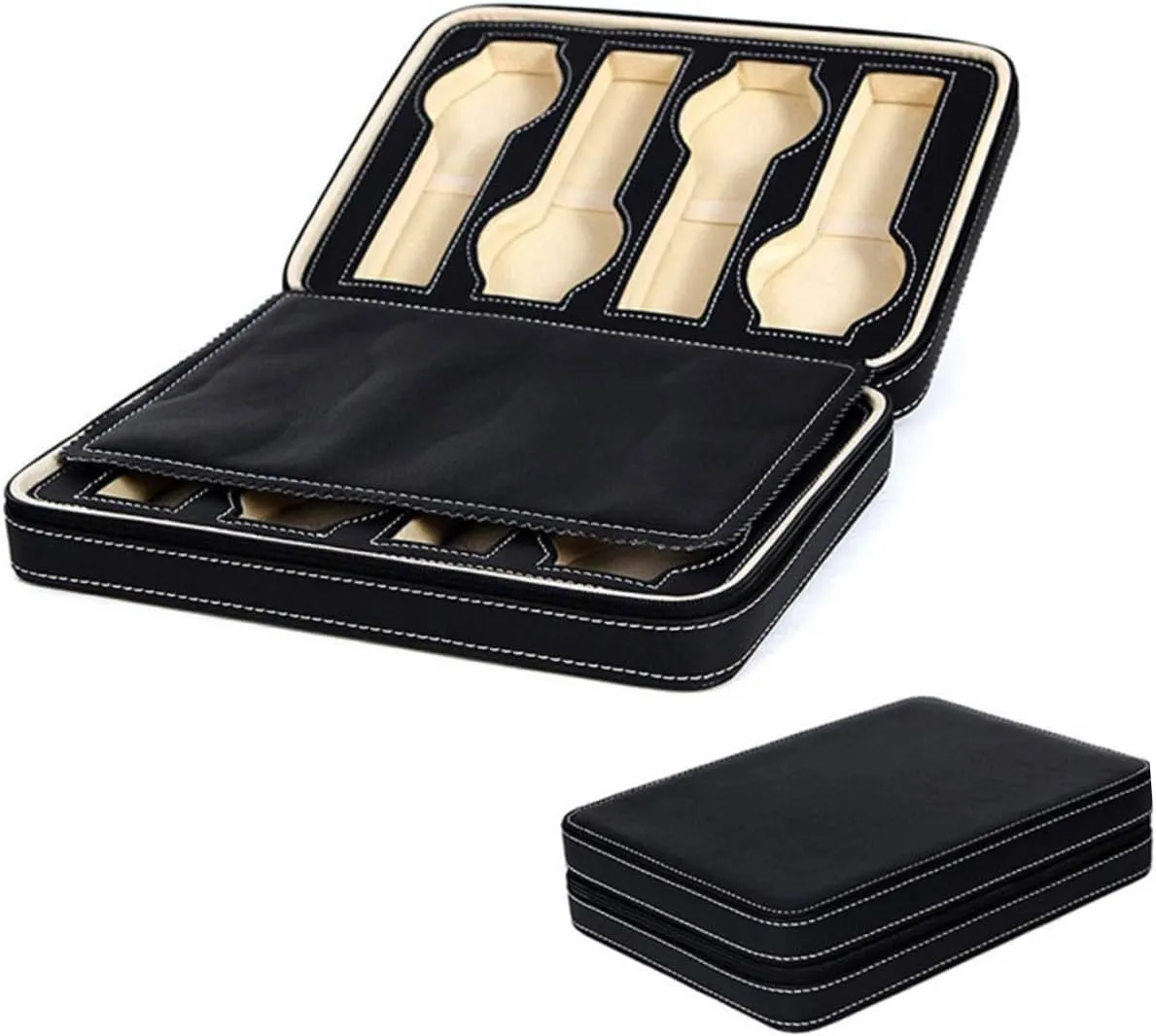 Storage Case Man Watch Minimalist Holder Case Bracelet Display Stand Watch Case Leather Watch impart Mens Watch Bracelet Watch Stand for Men Watch Storage Bag VALICLUD 1pc 8 Watch 