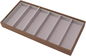 Storage Cases Watches Jewelry for Men Women Room tortuous Decor SUNGOOYUE 6 Compartments Sunglass Eyeglass Tray, Wood Grain Velvet Lining Display Trays, Sunglasses 