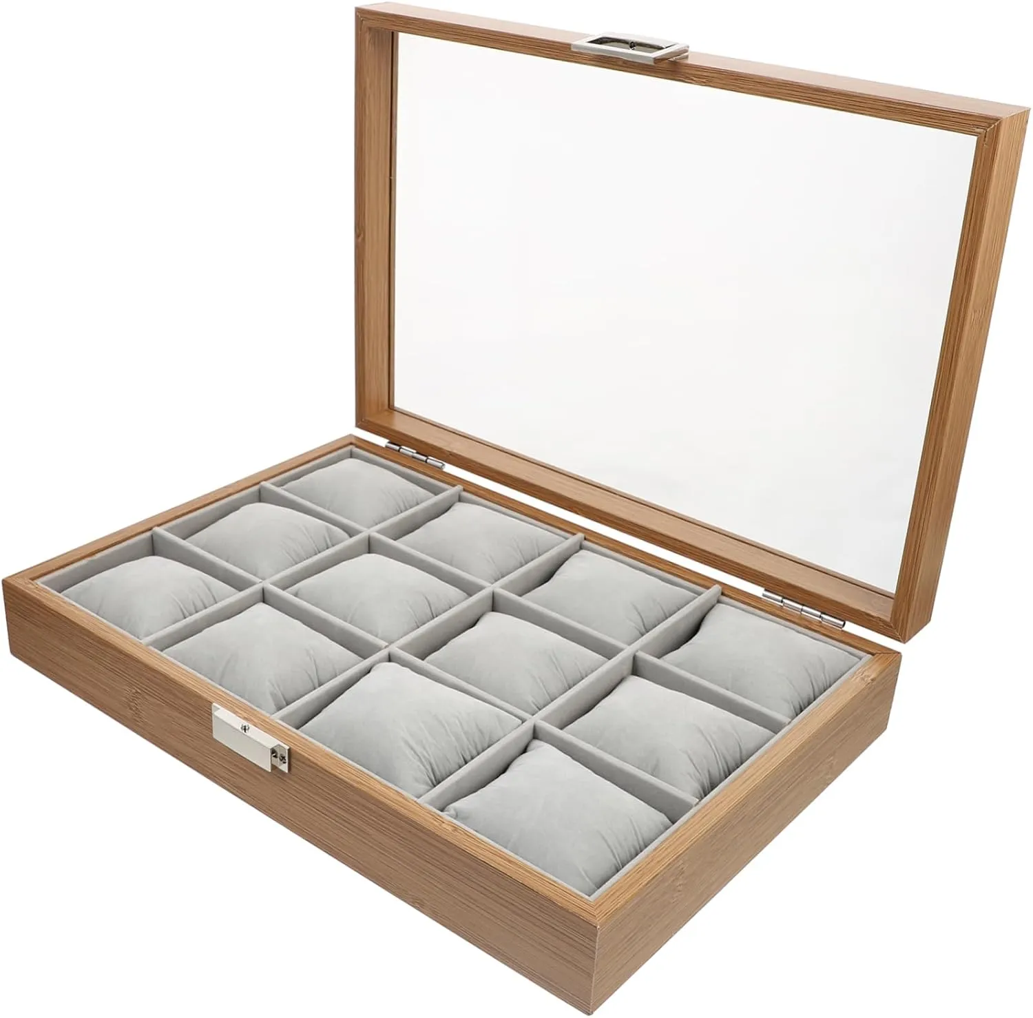 Storage Lid for Display for Home and present Giving PartyKindom Elegant Wood Watch Case with Slots Decorative Watch convene avenue portrait Box for Jewelry 