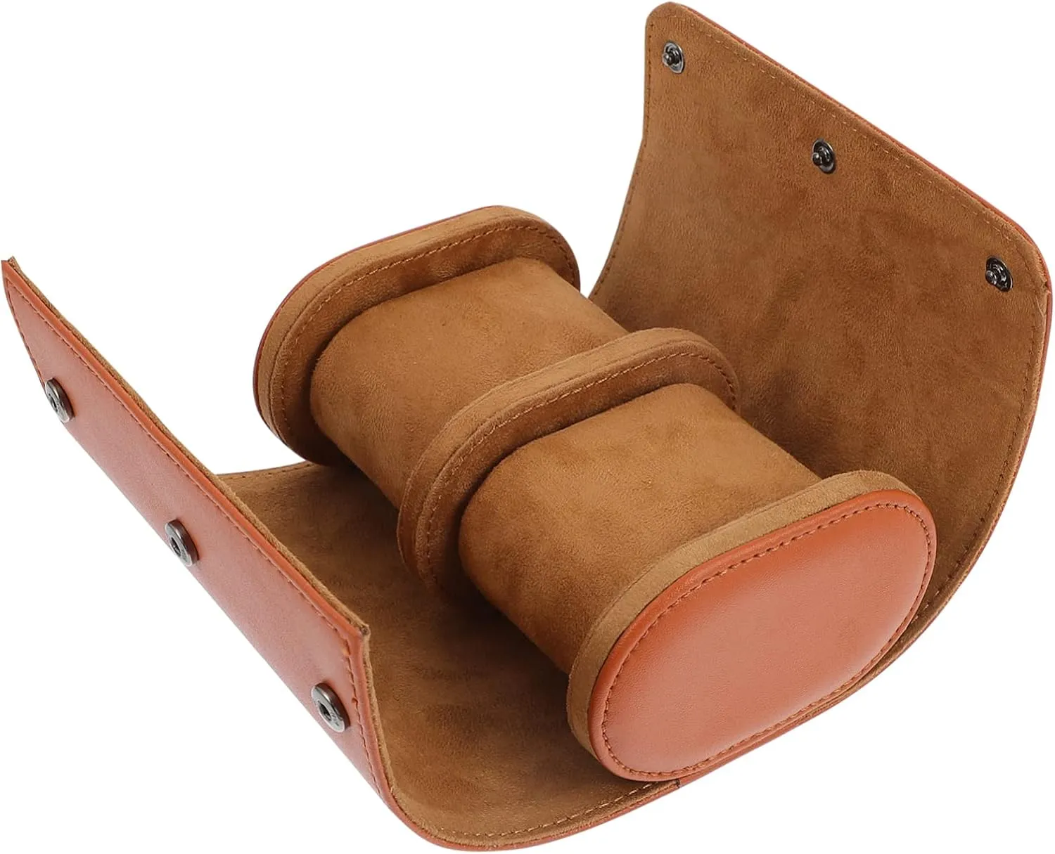 Storage Pouch Elegant for Wristwatches Snap Buckles Portable Design for Easy Access for Friends Family Slots Leather weaken hoard tempera embody Watch 