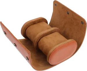 Storage Pouch Elegant for Wristwatches Snap Buckles Portable Design for Easy Access for Friends Family Slots Leather weaken hoard tempera embody Watch 