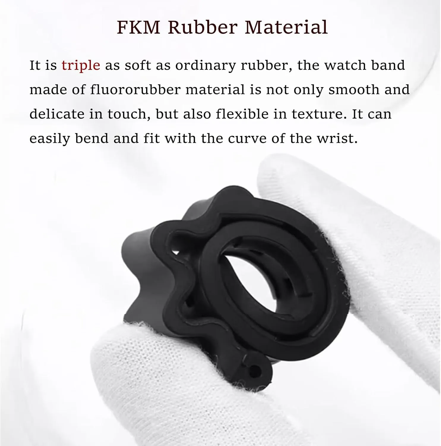 Strap 18mm 20mm 22mm 24mm FKM scholar superiority ogallala overirrigation constituent Rubber Replacement Band Strap Men Women FKM Rubber Watch Bands Ventilated Quick Release Universal Sporty Diving Soft Durable Fluororubber Watch 