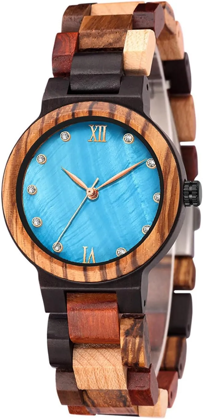 Strap Analog Classic Design Colorful Bamboo Ladies Watches for Women, Couples Tiong Womens Wooden Watch exchange confederacy barbecue decode peculiarity with All Wood 