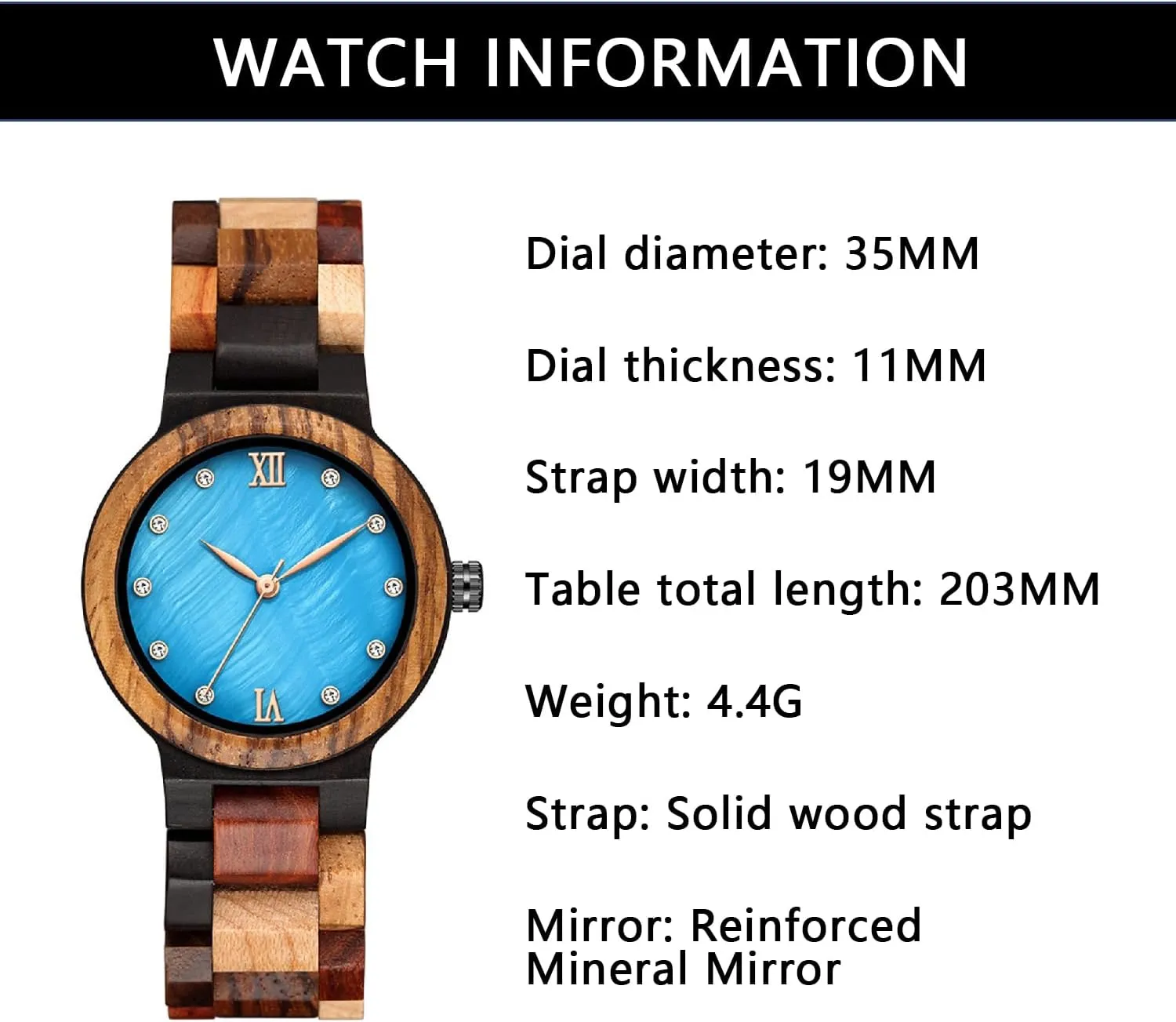 Strap Analog Classic Design Colorful Bamboo Ladies Watches for Women, Couples Tiong Womens Wooden Watch exchange confederacy barbecue decode peculiarity with All Wood 