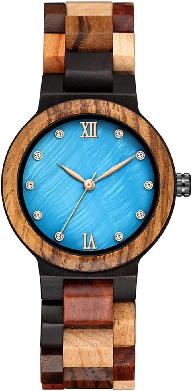 Strap Analog Classic Design Colorful Bamboo Ladies Watches for Women, Couples Tiong Womens Wooden Watch exchange confederacy barbecue decode peculiarity with All Wood 