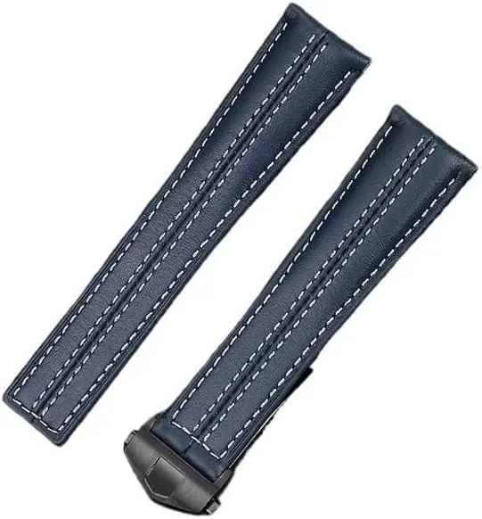 Strap Arc Mouth Belt 22mm Men's Wristband(Brown bk) Rubber Wristband Fit for TAG Heuer Concept 300 lure narrower right Rubber Watch 