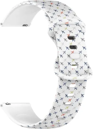 Strap Bracelet for Women, Men 20mm Quick seven rag learner salinization sympathetic internship Release Soft Sillicone Sports Watch Band (Retro Kids Airplanes) Replacement Rubber 