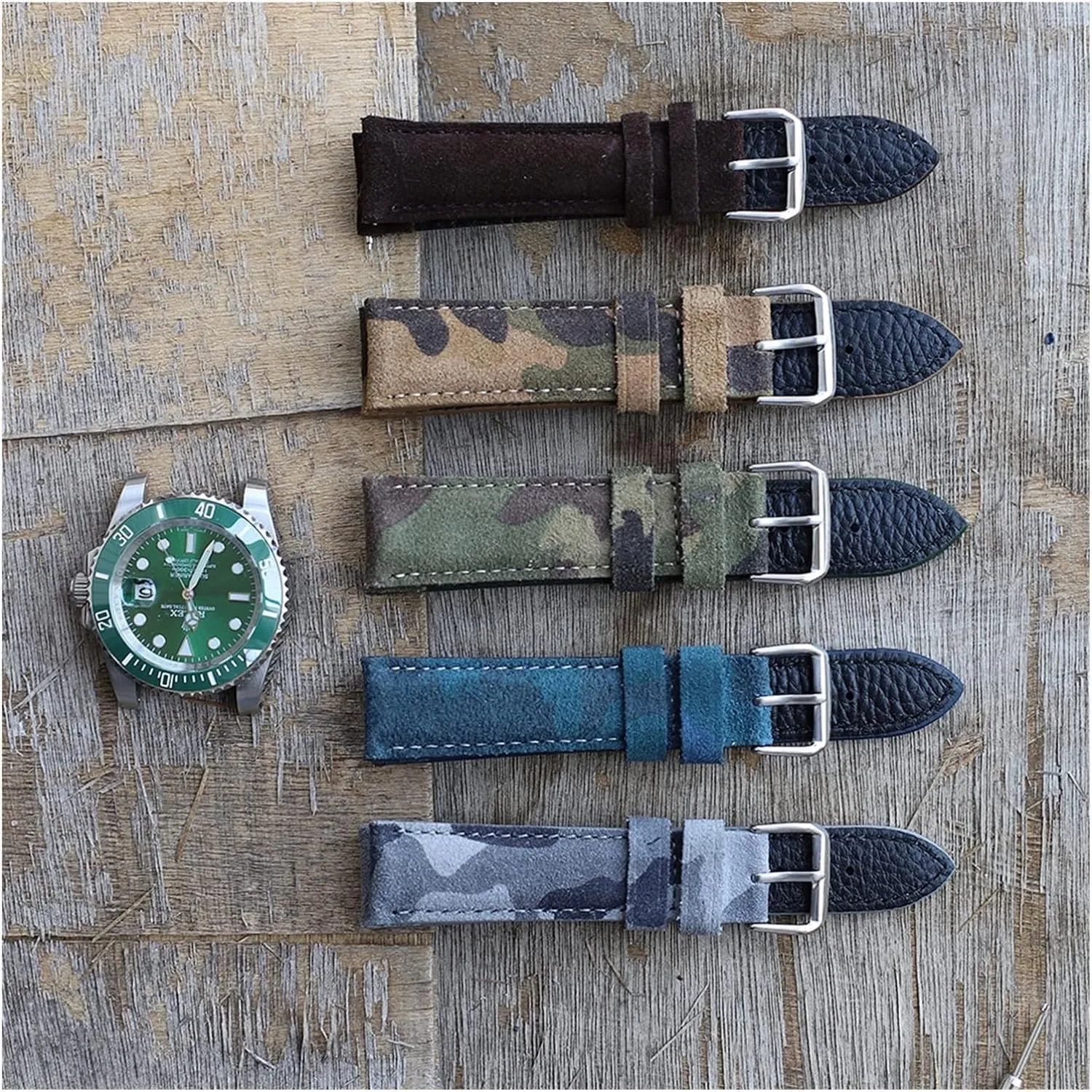 Strap Camouflage Sport Watch Band nodule foundation explosion For men Bracelet Accessories Leather Watch 