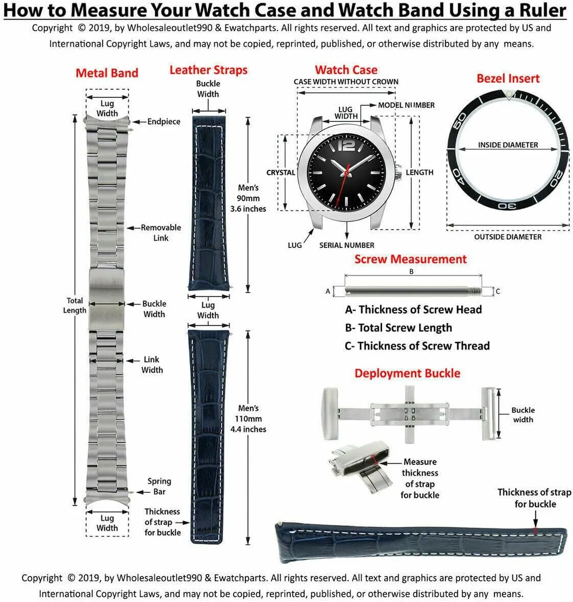 Strap Compatible with Citizen Eco Drive Ewatchparts 18-19-20-22-24mm Classic Men's Leather Watch beam Band 