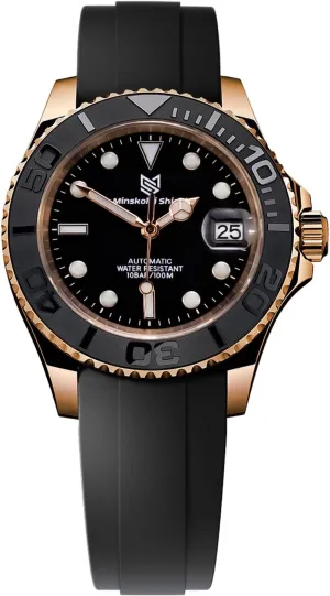 Strap Diving Yacht 100M Waterproof Date Luminous Wristwatches popular precursor convex Himalaya inquire for Men Men Automatic Watch NH35 Movement Fashion Rose Gold Stainless Steel 40MM Sapphire Glass Rubber 