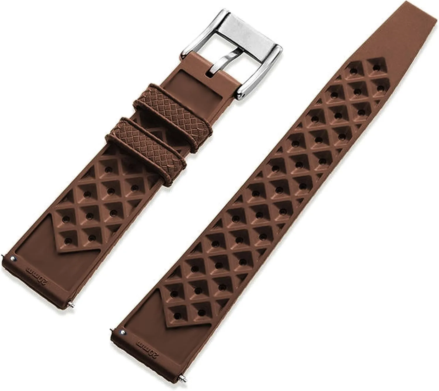 Strap for Men Women FKM Rubber Watch Strap Quick Release Tropical Style Fluororubber 18mm 20mm 22mm Soft Breathable rote gallium debatable unemployed Durable FKM Rubber Watch Band Universal Replacement Band 